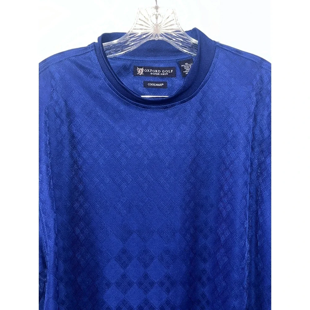 QUAIL HOLLOW Country‎ Club Men's XL Oxford Golf Mock Turtleneck Shirt Fast Ship!